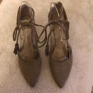 Chinese Laundry Ankle Wrap Tie with Tassel Shoes